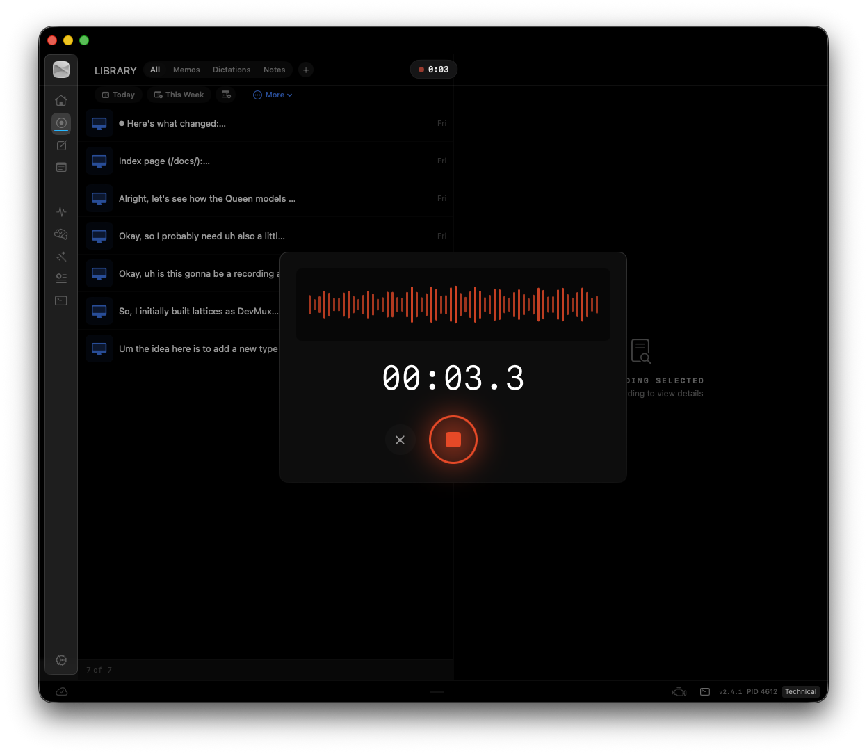 Recording